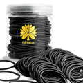 100PCS Black Hair Ties for Thick Hair - No Damage Elastic Bands