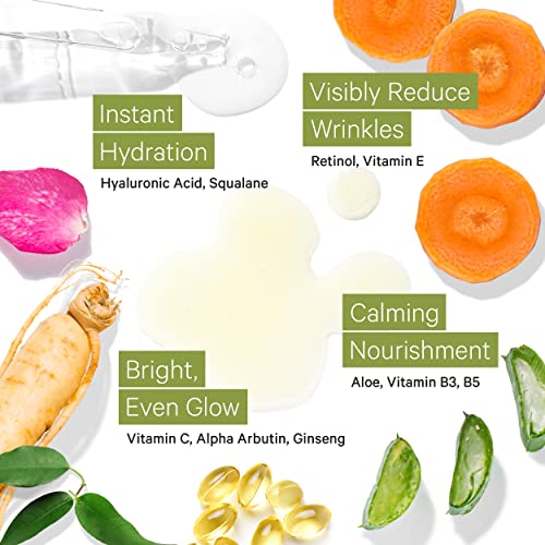 Tree To Tub Retinol Anti Aging Face Moisturizer for Dry & Sensitive Skin and Anti Aging Serum for Face & Wrinkles - Anti Wrinkle Hyaluronic Acid Facial Moisturizer, Vitamin A & E Night Cream for Women