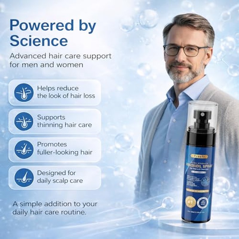 5% Minoxidil Spray for Men & Women Hair Regrowth - 5 Pack