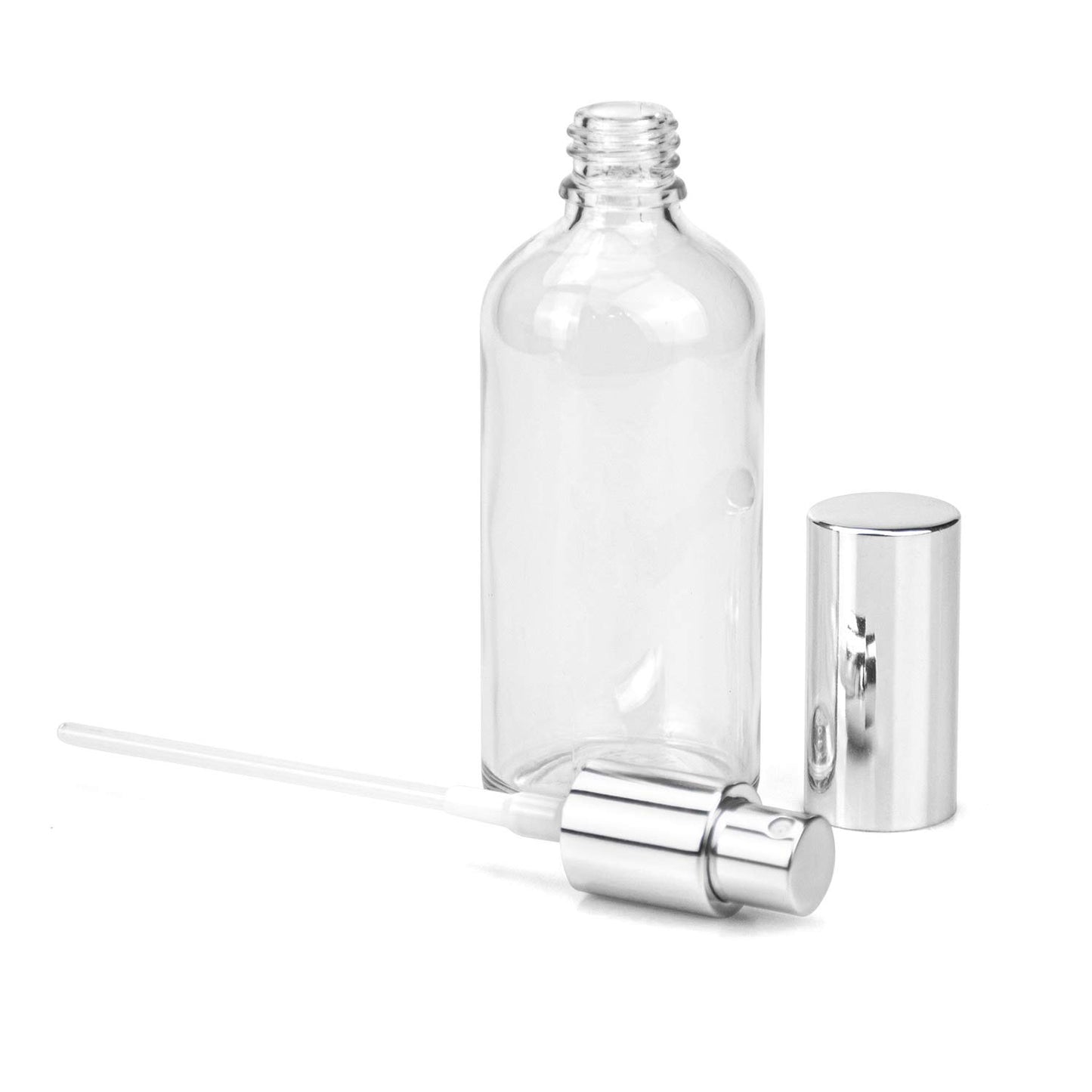 Foraineam 12 Pack 100ml / 3.4 oz. Clear Glass Spray Bottles for Perfume, Essential Oils, Cleaning Products