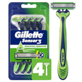 Gillette Sensor3 Sensitive Men's Disposable Razor, 4-Pack