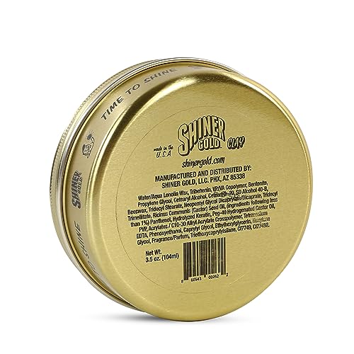 Shiner Gold Clay Pomade | Strong Hold Matte Finish | 3.5oz