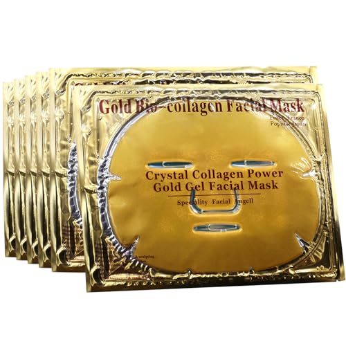 6-Pack 24K Gold Crystal Collagen Facial Masks