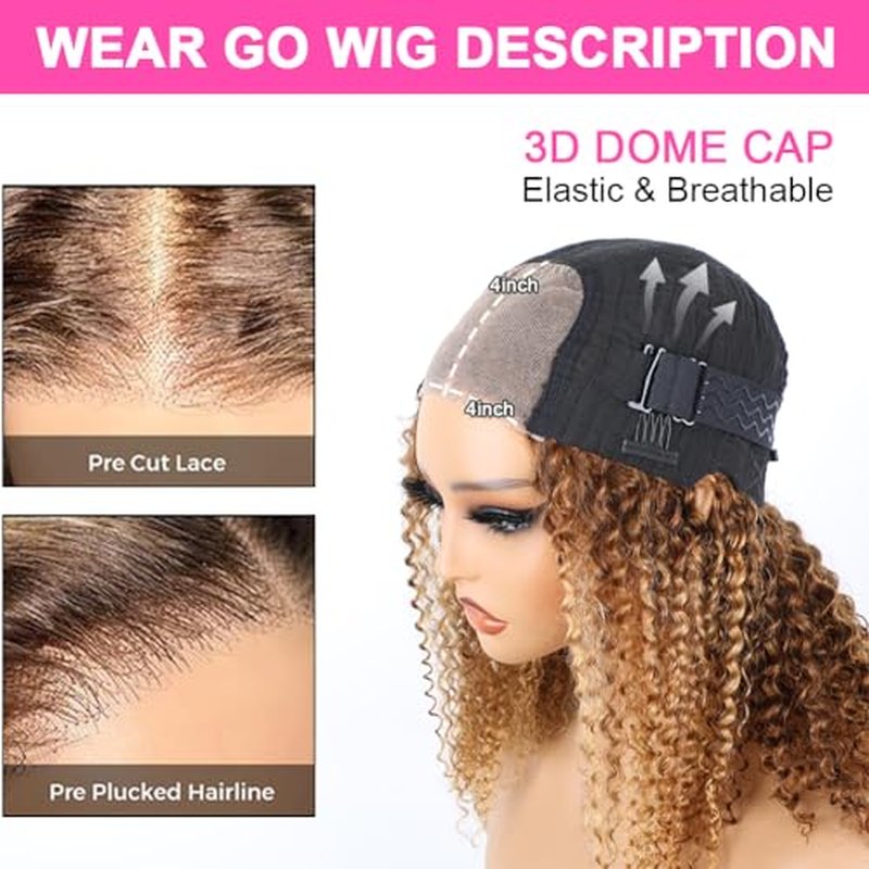 12 Inch Glueless Bob Wig Water Wave Human Hair 200% Density