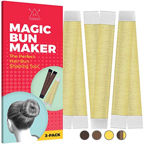 Blonde 3 Pack Hair Bun Maker Set for French Twist & Updos - Easy Styling Tool