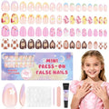 Press On Nails for Kids Girls Ages 8-12, 128 Pieces