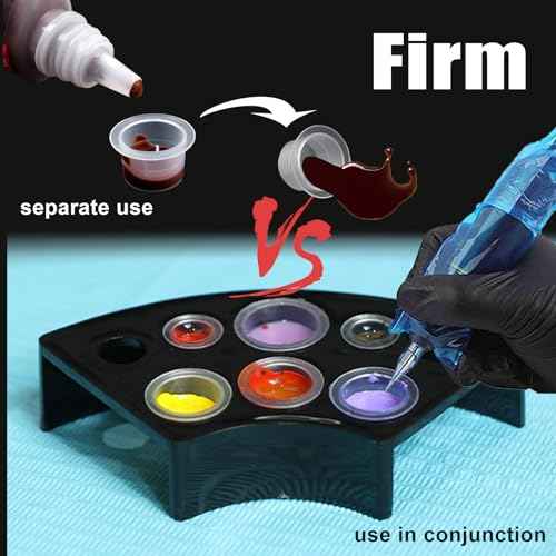 Tatoo Ink Caps Kit - SOTICA 500pcs Tattoo Ink Cups Mixed Size with 2pcs Tattoo Ink Holders Plastic Tattoo Cups with Holders for Tattoo Supplies