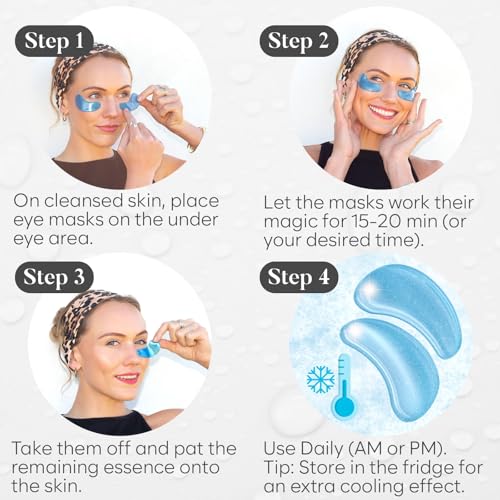 BLOOMORA Under Eye Patches Variety Pack (30 Pairs)