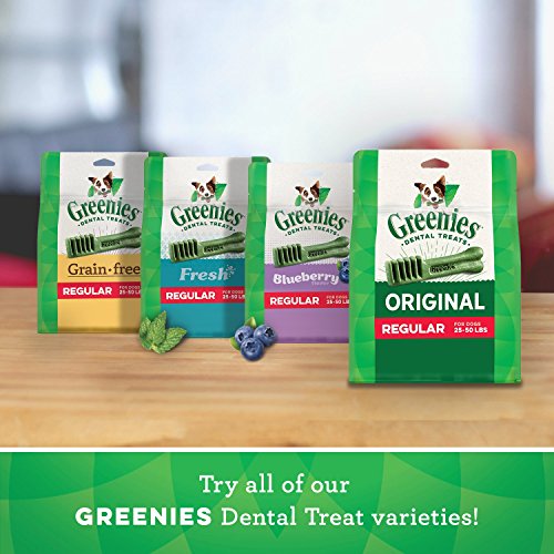 GREENIES TEENIE Natural Dog Dental Care Chews Oral Health Dog Treats Fresh Flavor, 27 oz. Pack (96 Treats)