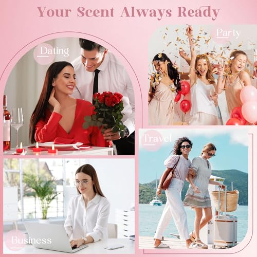 FOVAVA Pink 5ml Leather Travel Perfume Atomizer - Leak-Proof Refillable Mini Bottle