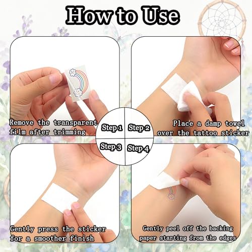 30-Sheet 3D Flower & Butterfly Temporary Tattoos