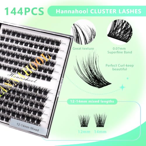 Mixed Size Cluster Eyelashes Kit - 12 Rows Individual Lash Extensions
