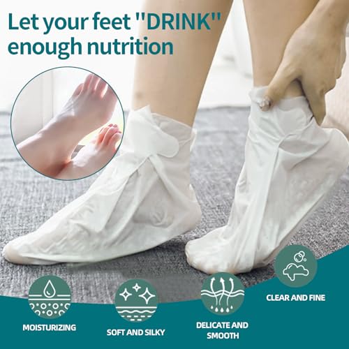 5 Pack Moisturizing Foot Mask Socks for Dry Cracked Feet