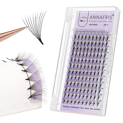 20D Premade Fan Eyelash Extensions 0.05mm 8-15mm Mix