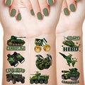 144 Camouflage Temporary Tattoos Military Party Favors