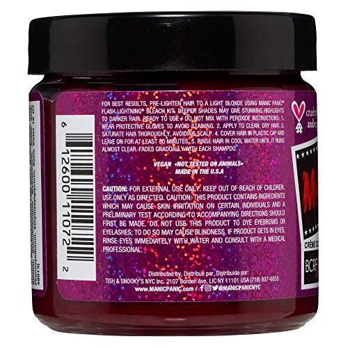 Manic Panic Pink Warrior Semi Permanent Hair Dye 4oz