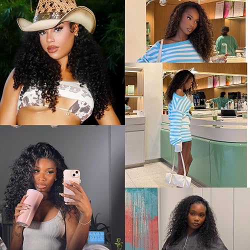 Nufnua Burmese Curly Human Hair Bundles 14-20 Inch Natural Color - 4 Pack