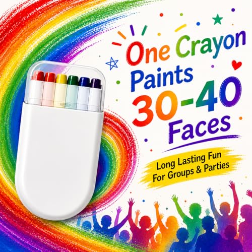 Rainbow Face Paint Sticks & Temporary Tattoo Kit, 2 Pack