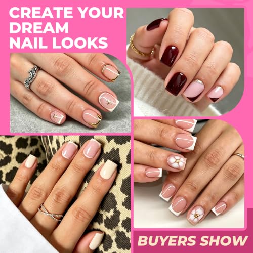 UNA GELLA Extra Short Sharp Square Nail Tips, 504Pcs – Pre-Shaped False Nails