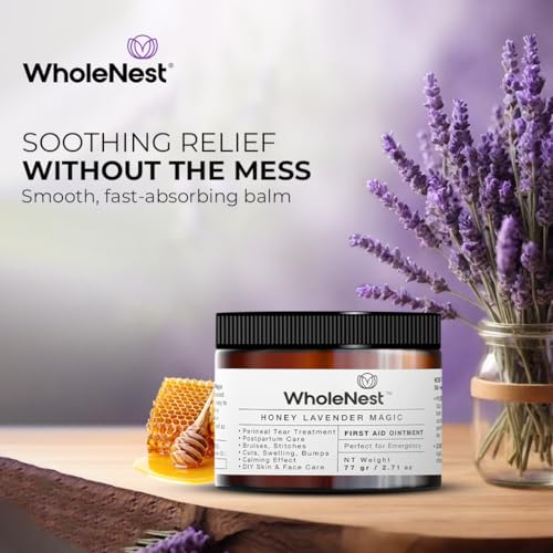 Honey Lavender Perineal Balm | Multi-Purpose Natural Healing Balm | Ideal for Postpartum, Kitchen Burns, Ingrown Toenails & After-Birth Recovery | Gentle Botanical Family Care ? 2.71 oz