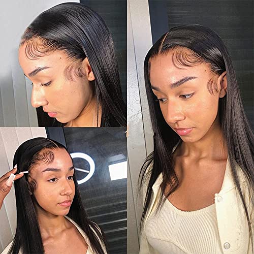 13x4 Hd Transparent Lace Frontal Closure Cheap Straight 100% Unprocessed Brazilian Virgin Human Hair Closures For Black Women Ear To Ear HD Lace Frontal Closure Free Part Pre Plucked With Baby Hair