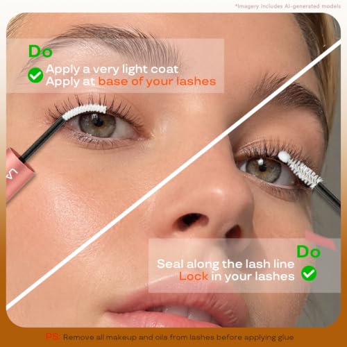 LA MAESII Waterproof Lash Cluster Glue 10ml - Clear, Strong Hold & Sealing Adhesive