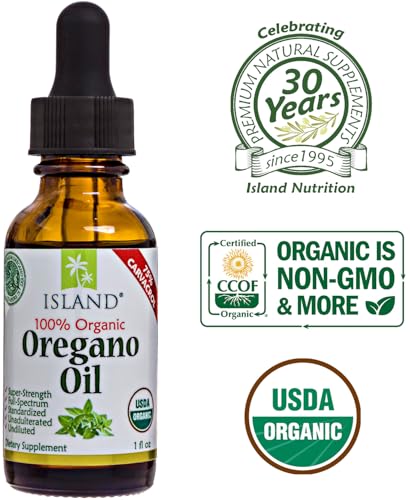 Island Nutrition Oregano Oil Drops 1oz - 75% Carvacrol