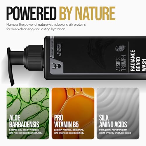 The Beard Struggle Radiance Beard Wash ? Platinum Collection, Vanir¡¯s Wisdom ? Cleanse, Nourish & Soften ? Beard Cleanser for Men (8 fl oz)