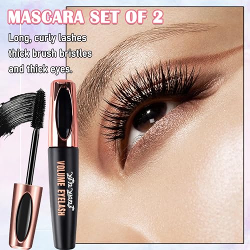 4D Silk Fiber Lash Mascara 2 Pack – Waterproof & Smudge-Proof
