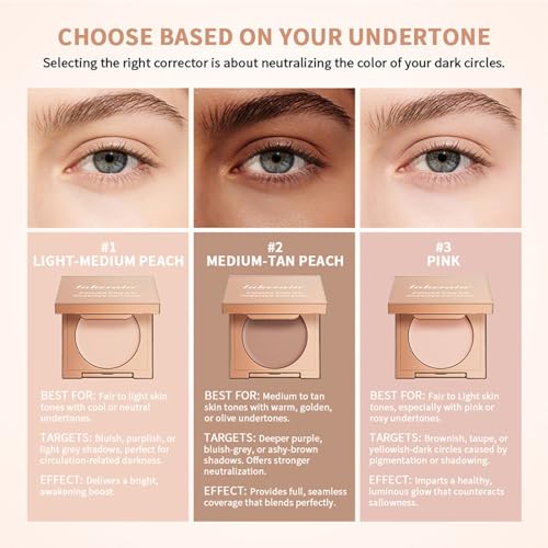 Under Eye Concealer & Brightener Set with Brushes & Mirror