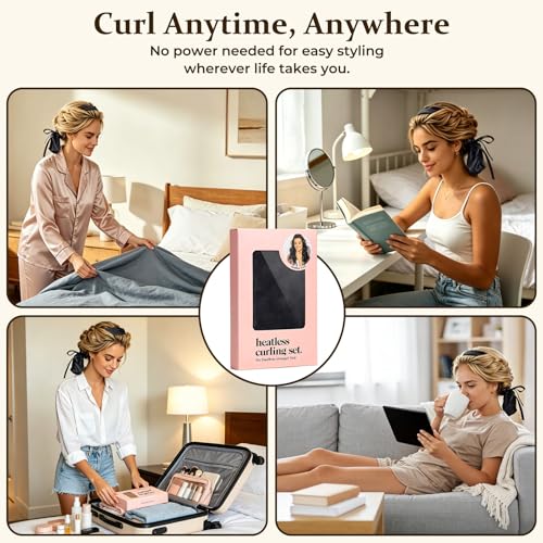 No-Heat Hair Curlers for Bouncy Waves, Sleep in Curlers, Heat-Free Styling