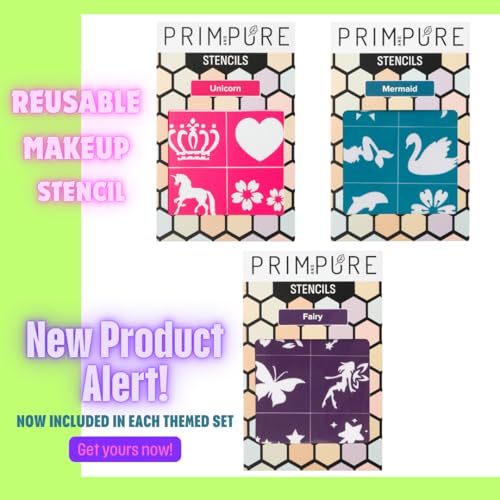 Prim and Pure Mineral Gift Set with Unicorn Mirror| Perfect for Play Dates & Birthday Parties | Kids Eyeshadow Makeup ? Mineral | Organic & Natural Makeup Kit for Kids| Made in USA (Pink)