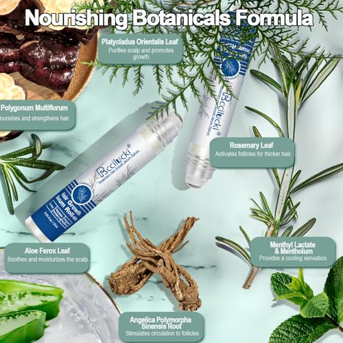 Rosemary Hair Growth Serum Roll-On - 25ml for Thicker Hair