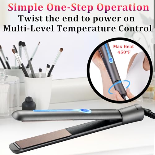 NITION Ceramic Tourmaline Hair Straightener with LCD Display
