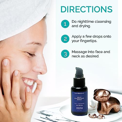 Night Serum Concentrate with Sea Lavender & Jojoba by Vitamins and Sea beauty