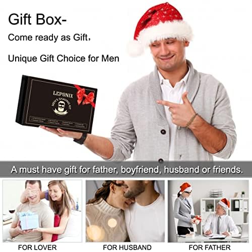 Mens Shaving Kit, Include Straight Razor, Sandalwood Shaving Soap & Cream, After Shave Balm, Pre-Shave Oil, Brush & Bowl ? Christmas Gifts for Men Him Secret Santa Gift Set Stocking Stuffers