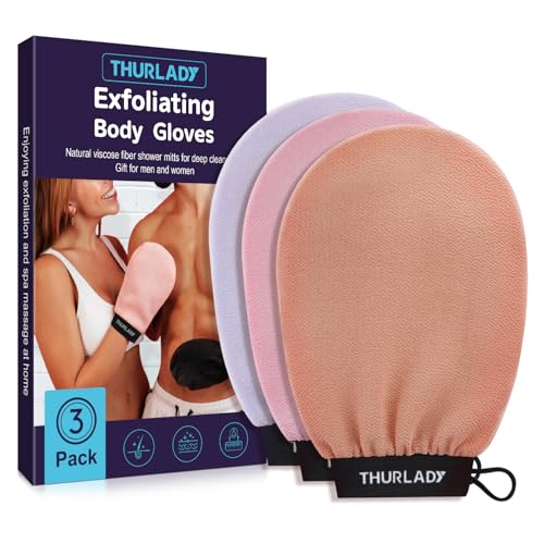 Exfoliating Glove Korean Body Scrub Mitt 3pk