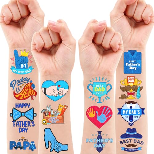 Father's Day Temporary Tattoos - 104 PCS Party Favors