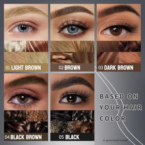 2-in-1 Microblading Eyebrow Pen - Waterproof, Long-Lasting, Brown