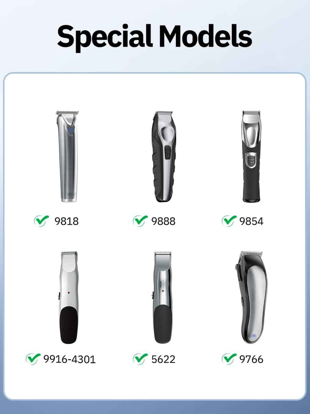 Charger Replacement for Wahl Trimmer 9888L, 5622, WNT-9, WNT-8, 9854L, 9918D, 5623, 79608, 4.2V Charger Cord for ZD5F042060US, S003HU0420060 Shaver Razor Beard Clipper