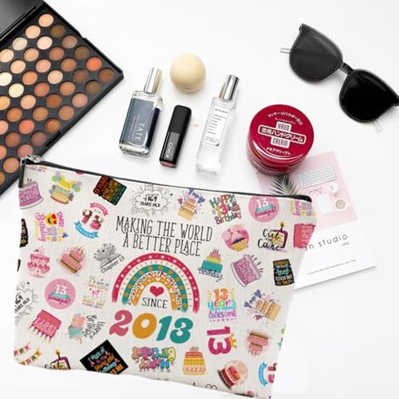2013 Inspired Makeup Bag - Cosmetic Travel Pouch & Birthday Gift