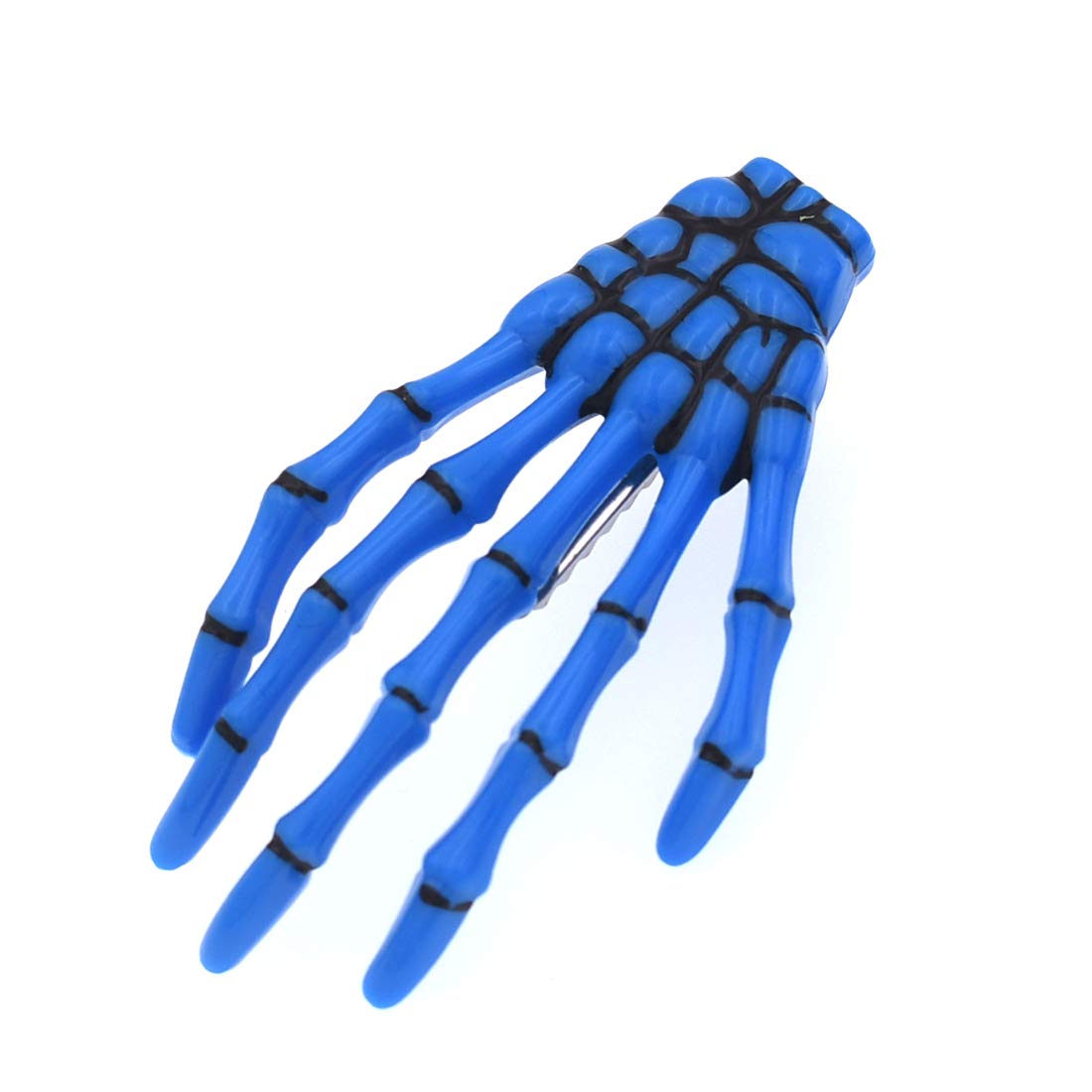 10Pcs Skeleton Hands Hair Clips 3" Halloween Party Hair dress Accessories, Blue