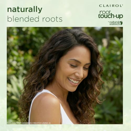 Clairol Root Touch-Up Permanent Hair Dye, Black - 100% Gray Coverage