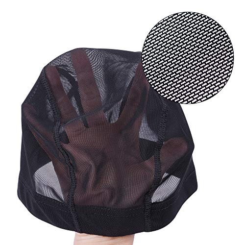 Wig Cap M - 2 Pcs Stretchable Mesh Hair Nets Black
