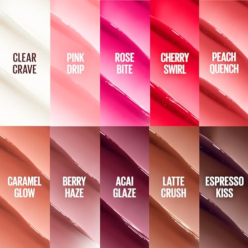 MAYBELLINE Lifter Glaze Oil Balm with Hyaluronic Acid and Hydrating Oil Blend, Lip Balm with 24HRs of Smooth, Moisturizing Shine, Pink Drip (Sheer Baby Pink)