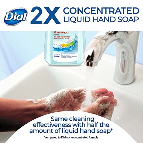 Dial 2X Concentrated Liquid Hand Soap, Coconut Water & Mango 3/11 fl oz bundle