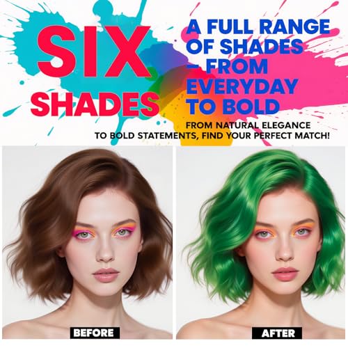 Minfei Green Temporary Hair Color Spray for Kids & Adults - Washable & Non-Sticky (120ML)