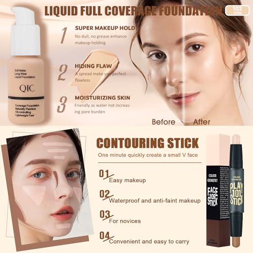 All-in-One Makeup Kit for Women - 12-Piece Full Set