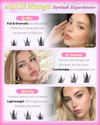 ALICE Manga Lash Clusters Kit 5-14mm Wispy Extensions