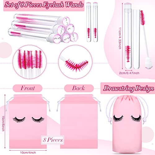 Eyelash Extension Aftercare Set with Brushes, Mascara Tubes & Travel Bag